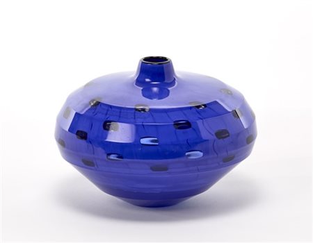 Yoichi Ohira Vaso a disco della serie "Gocce di murrine". Esecuzione Livio Seren