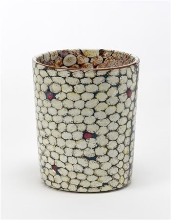 Yoichi Ohira Vaso cilindrico a murrine con polvere. Esecuzione Livio Serena, Mur