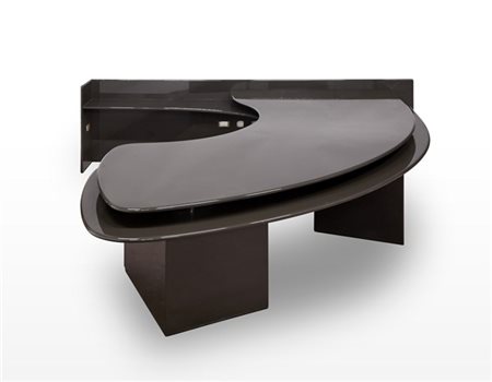 Luigi Caccia Dominioni Grande scrivania dirigenziale con doppio piano curvilineo