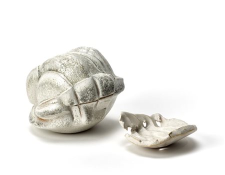 Carlo Zauli Lotto composto da due sculture in grès smaltato in "Bianco Zauli". F