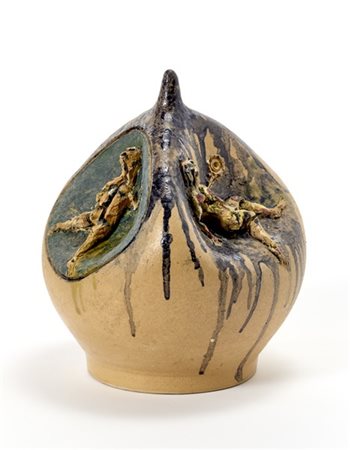 Agenore Fabbri "Senza titolo"
Scultura in terracotta policroma smaltata a colatu