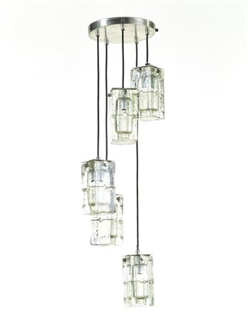 Poliarte (Attribuito)
Lampada a sospensione. Italia, anni '70. Diffusori paralle