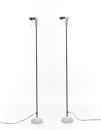 Achille Castiglioni Coppia di lampade da terra modello "BIPBIP". Produzione Flos