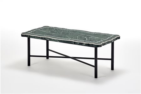 Gigi Gho (Attribuito)
Tavolo da salotto. Milano, anni '50. Struttura in ferro ve