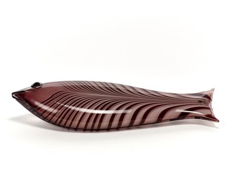 Ken Scott "Pesce"
Scultura in vetro. Venini, Murano, 1980. Vetro lattimo incamic
