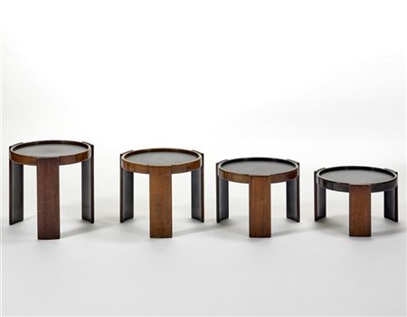 Gianfranco Frattini Tavolini componibili modello "780". Produzione Cassina, Meda