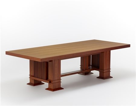 Frank Lloyd Wright Tavolo modello "Allen". Produzione Cassina, Meda, 1986 (diseg