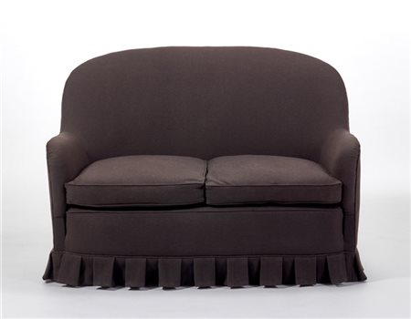 Luigi Caccia Dominioni Divano imbottito rivestito con tessuto in panno di lana c