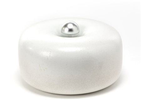 Guerrino Tramonti Lampada da tavolo in grès smaltato bianco. Faenza, anni '60. F