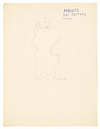 Gio Ponti "Minute dei costumi"
Bozzetto per i costumi di scena dei diavoli per l