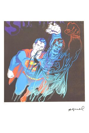 Andy Warhol (1928 - 1987) SUPERMAN litografia su carta Arches, cm 57x38; es....