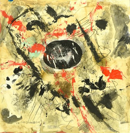 Arturo Carmassi (1925 - 2015) COMPOSIZIONE olio, pastello, tempera e collage...