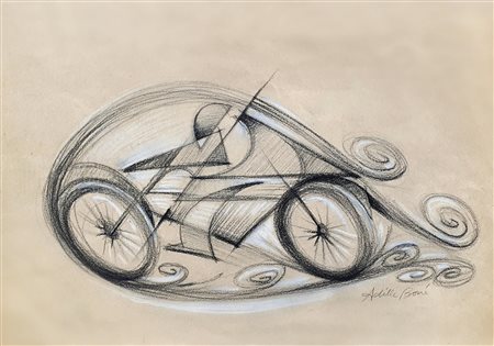 Achille Boni (attivo nella prima metà del XX secolo) VELOCICLO FUTURISTA...