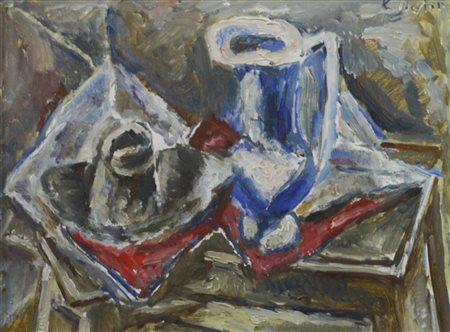 Cristoforo De Amicis (1902 - 1987) NATURA MORTA olio su tela, cm 30x40 firma...