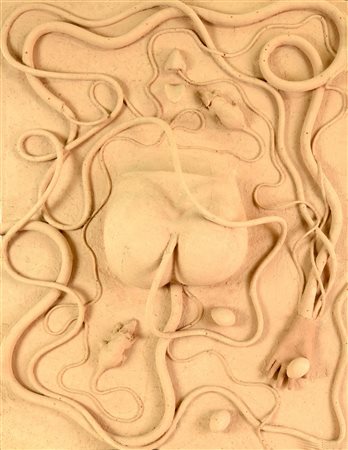 Davide Nido (1966 - 2014) ZMRQISTUANNKA assemblage su tavola, cm 111x85,5 sul...