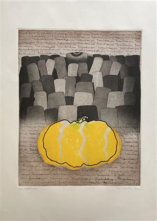 Giancarlo Pozzi (1938) IMPEACHMENT acquaforte, cm 50x39, su foglio cm 71x50;...