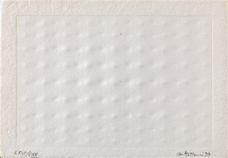Enrico Castellani Senza titolo, 1978 incisione su carta a mano stampatore...