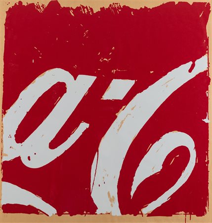 Mario Schifano Coca cola, 1962 serigrafia a colori su carta kraft cm 103x106...