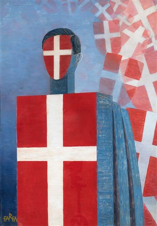 Farfa Regalità - Ritratto di Umberto, 1926 olio su tela cm 71x100 firmato in...