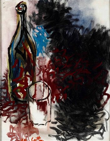 Renato Guttuso Natura morta, 1960 olio su tela cm 40x50 firmato e datato in...