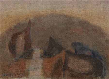 Anton Zoran Music Senza titolo olio su tela cm 32,5x24 firmato e datato in...