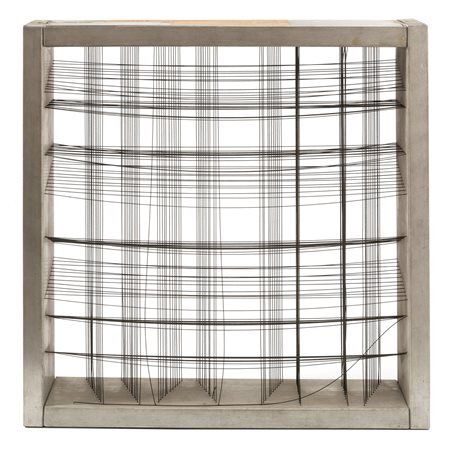 Enzo Mari Struttura 527, 1958 alluminio anodizzato e fili elastici cm...