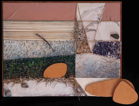 Maria Lai Senza titolo, 1971 tecnica mista su tela cm 88x116 Opera registrata...