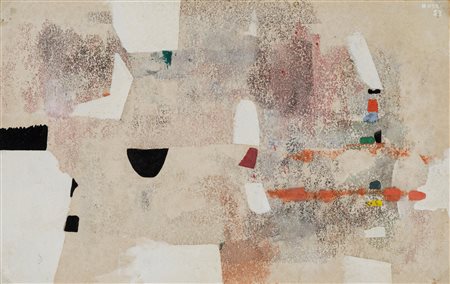 Alberto Burri Tempera, 1953 tempera su carta cm 22x13,8 firmato e datato in...