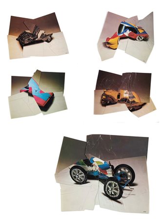Jiri Kolar Senza titolo - Car series, 1980 n. 5 offset accartocciato su...