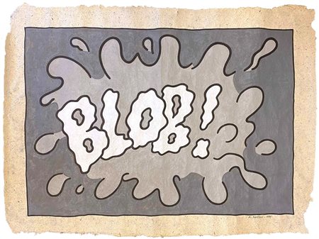 Massimo Mattioli Noises: Blob!, 1995 Acrilico su carta fatta a mano cm 94x70...
