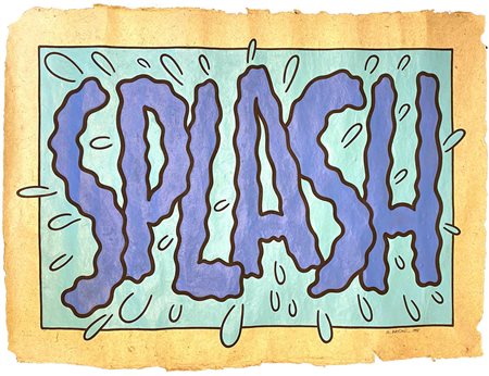 Massimo Mattioli Noises: Splash!, 1995 Acrilico su carta fatta a mano cm...