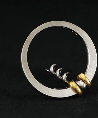 Cartier apribottiglie ad anello in metallo. Les Must de Cartier, con custodia...
