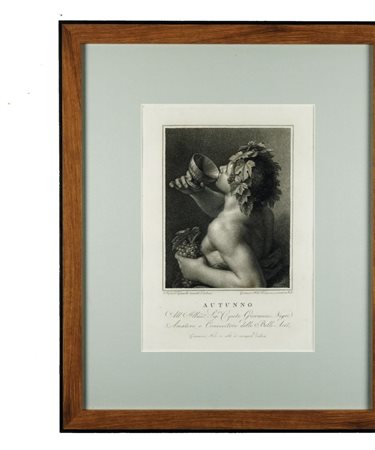 Giovanni Folo Le Quattro Stagioni quattro incisioni, la lastra cm. 33x23