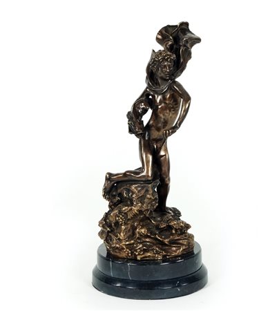 Vincenzo Gemito Nettuno scultura in bronzo patinato, h. cm. 37; base in marmo...
