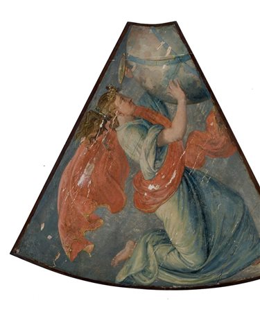 Pittore emiliano del XVIII secolo Allegorie delle Arti tre dipinti a olio su...