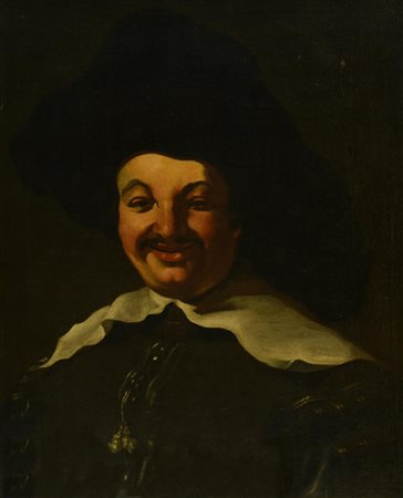 Scuola Spagnola del XVIII secolo RITRATTO DI UOMO olio su tela, cm 76x62