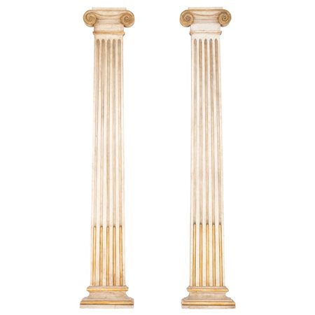 COPPIA LESENE CON BASE E CAPITELLI