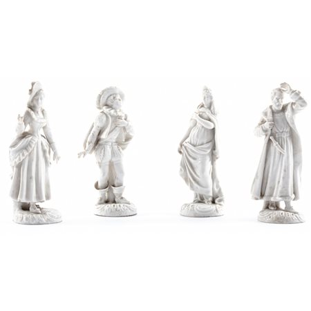 QUATTRO SCULTURE in porcellana Capodimonte