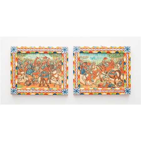 GIOVANNI RUSSO, Coppia elementi di carretto