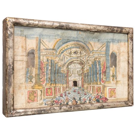 SCUOLA ITALIANA XVIII SECOLO, Interno di teatro