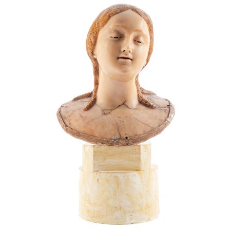 MANIFATTURA SICILIANA XVII/XVIII SECOLO, Mezzobusto di Santa