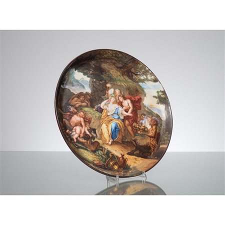 MANIFATTURA FRANCESE DEL XIX SECOLO, Piatto in porcellana