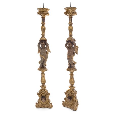 EBANISTERIA MARCHIGIANA XVIII SECOLO, Coppia di torcieri