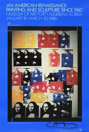 MANIFESTO MOSTRA ANDY WARHOL FORT LAUDERDALE 1986