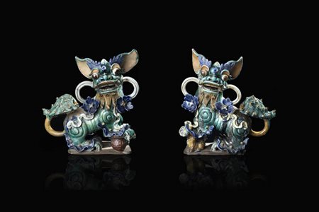 COPPIA DI CANI IN PORCELLANA