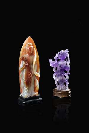LOTTO COMPOSTO DA DUE FIGURE DI GUANYIN