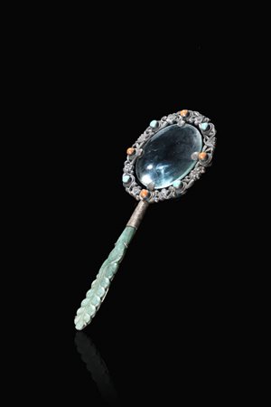 LENTE IN ARGENTO E PIETRE DURE