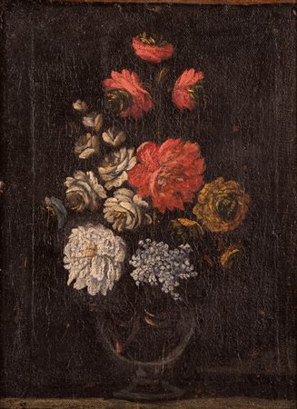 Scuola dell'Italia centrale del XVIII secolo ( - ) 
Vaso di fiori 
olio su tela cm 33x25