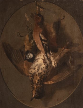 Scuola italiana del XIX secolo ( - ) 
Natura morta con cacciagione 
Olio su tela cm 28x22