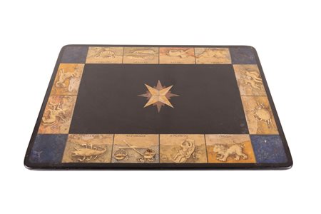 Manifattura italiana del XIX secolo (1:Principale) ( - ) 
Piano con tavola zodiacale 
Scagliola dipinta cm 38x56